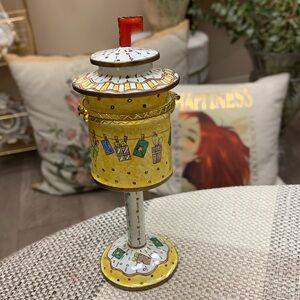 EMPRESS ARTS  ENAMEL ON METAL HINGED POSTAGE ROLL DISPENSER